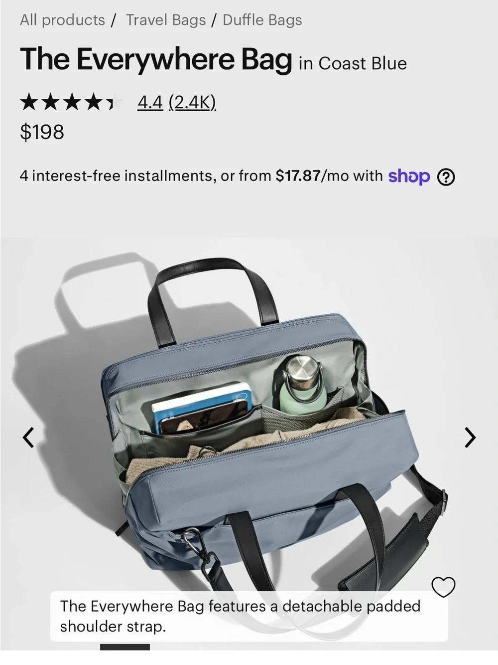 The Everywhere Bag in Coast Blue